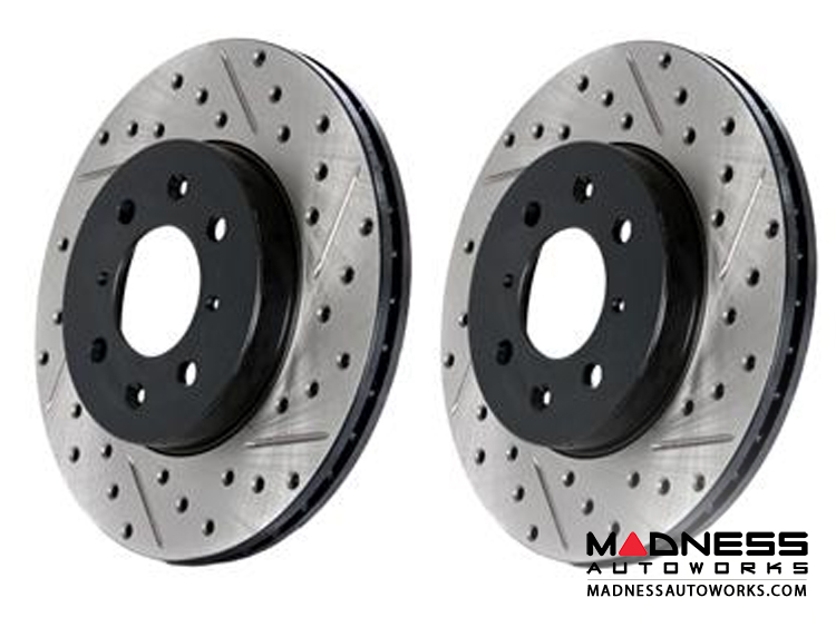 MINI Cooper/ Cooper S Rotor by Stop Tech - Drilled and Slotted Rotor (R50/ 53) - Front Left